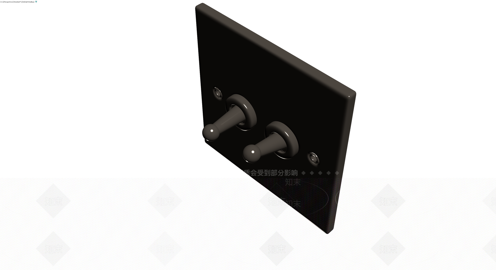 双联翘板开关面板3D模型下载【ID:1229923466】