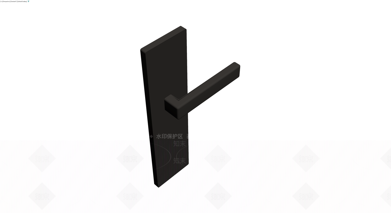黑色现代简约门把手3D模型下载【ID:1229687150】