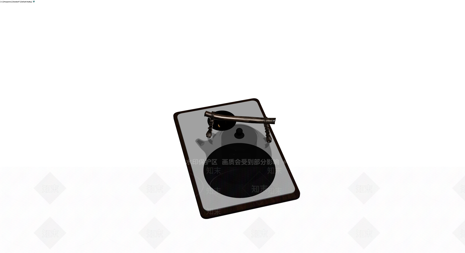 铁壶配木托盘3D模型下载【ID:1230589857】
