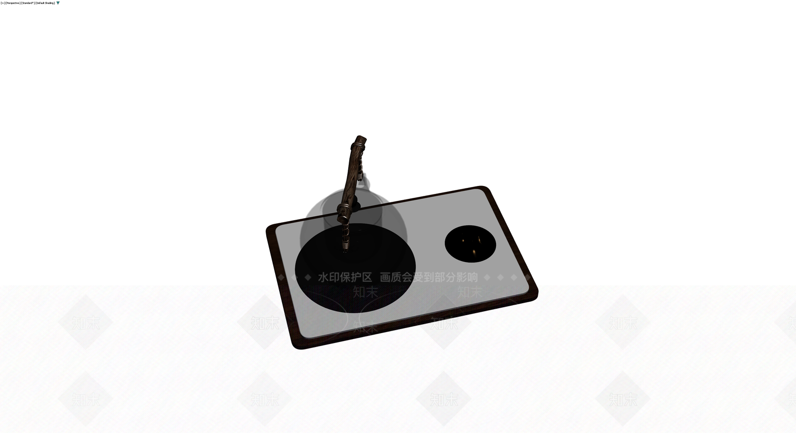 铁壶配木托盘3D模型下载【ID:1230589857】