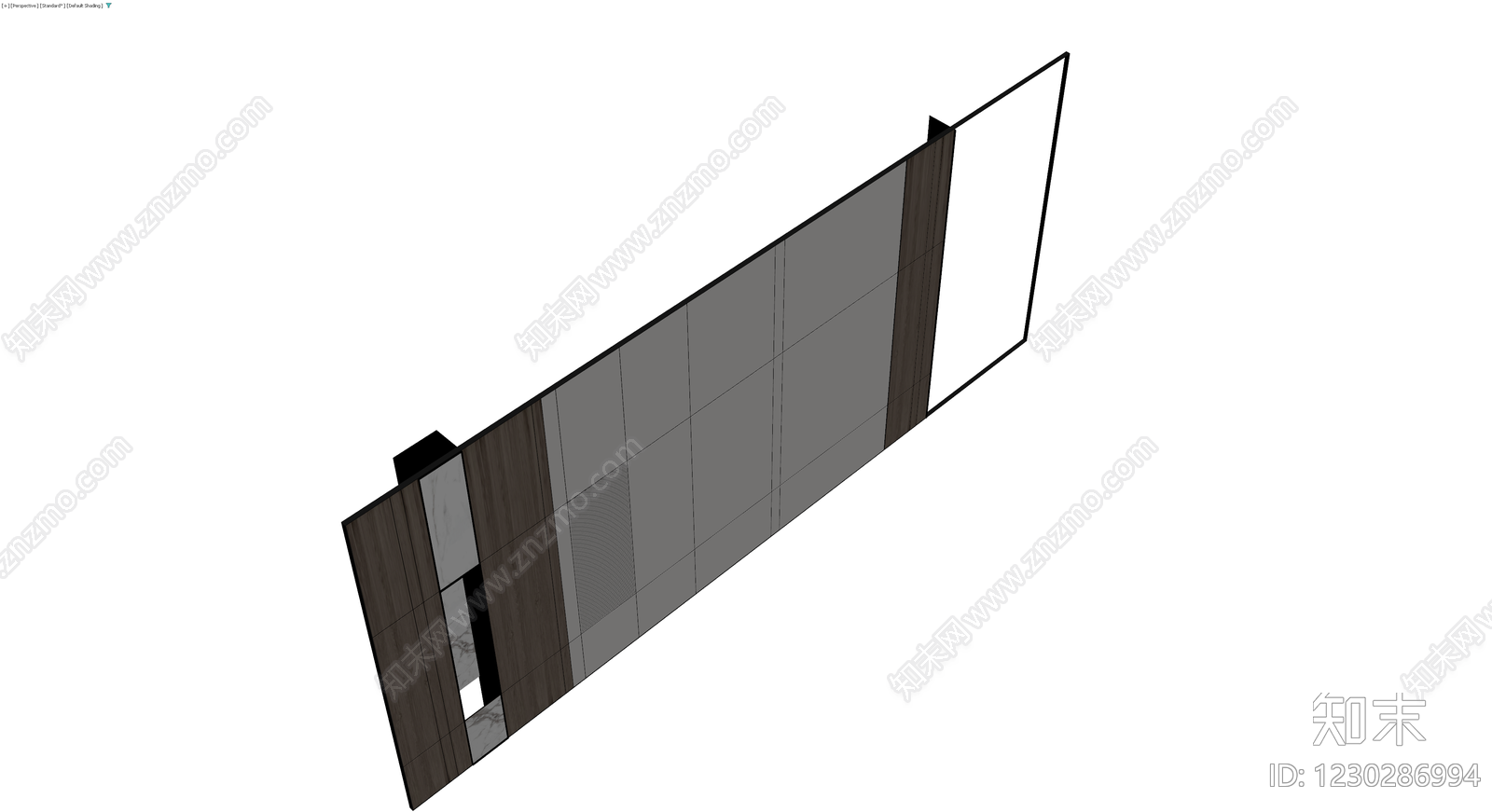 现代风格装饰隔断墙3D模型下载【ID:1230286994】