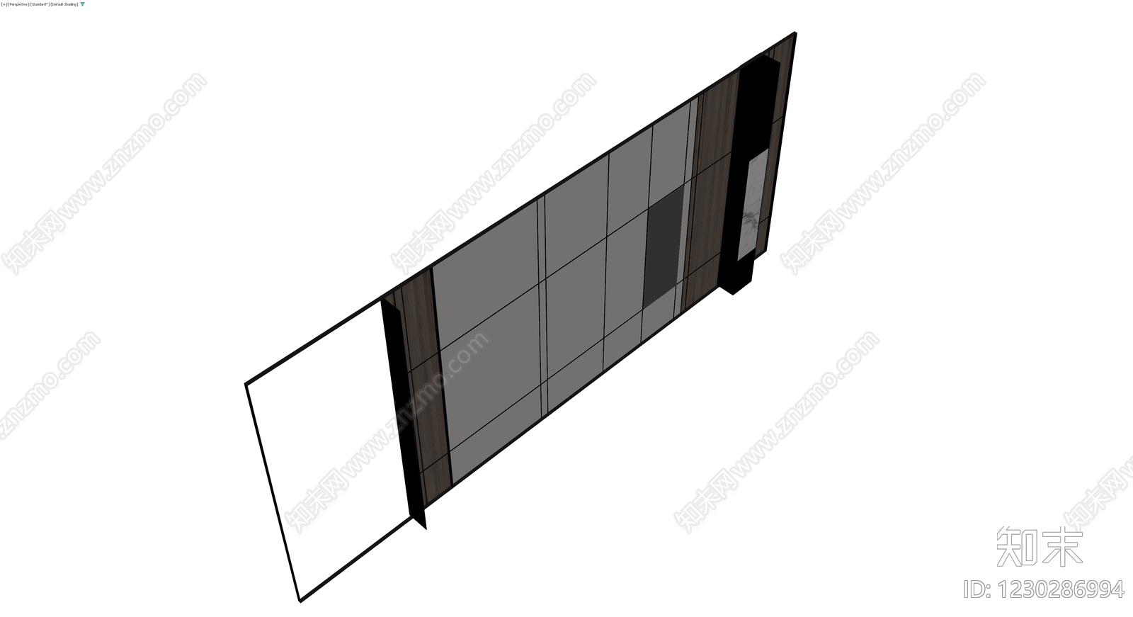 现代风格装饰隔断墙3D模型下载【ID:1230286994】
