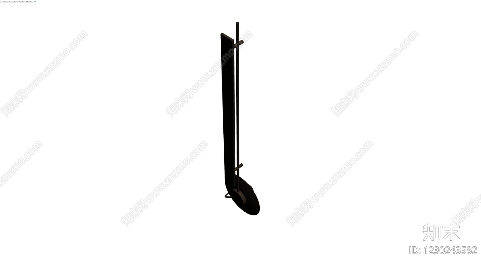 深色立式壁灯/挂灯3D模型下载【ID:1230243582】