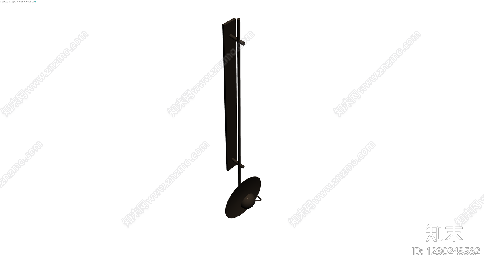 深色立式壁灯/挂灯3D模型下载【ID:1230243582】