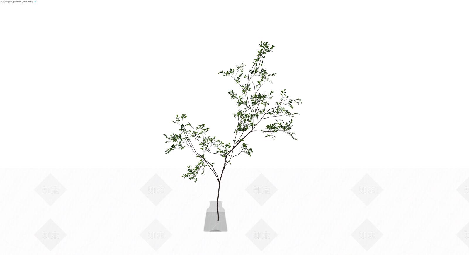 带瓶绿植盆栽3D模型下载【ID:1230391579】