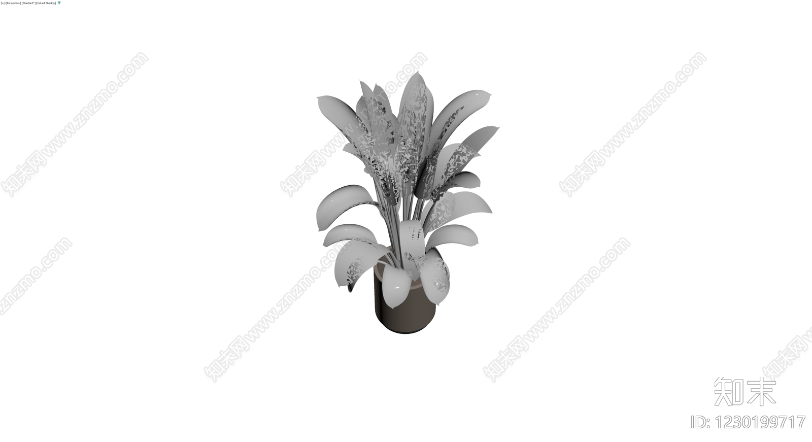 盆栽植物带盆灰模3D模型下载【ID:1230199717】