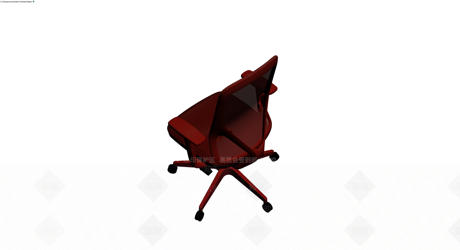 红色网布办公椅3D模型下载【ID:1230180984】
