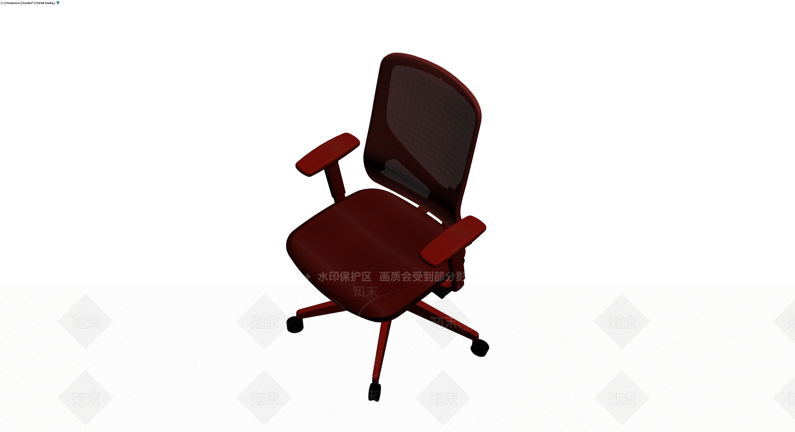 红色网布办公椅3D模型下载【ID:1230180984】