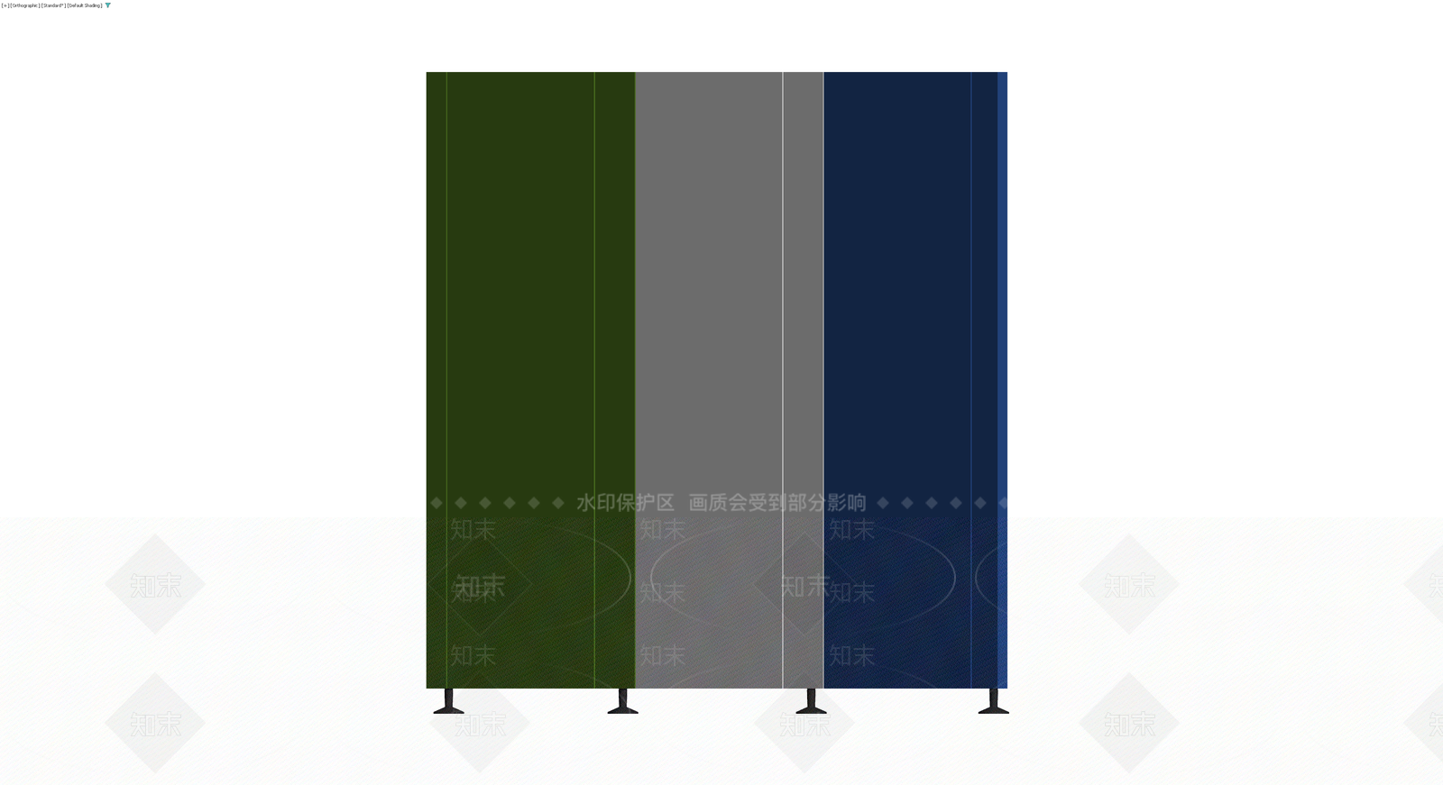 彩色办公隔断屏风3D模型下载【ID:1230555677】