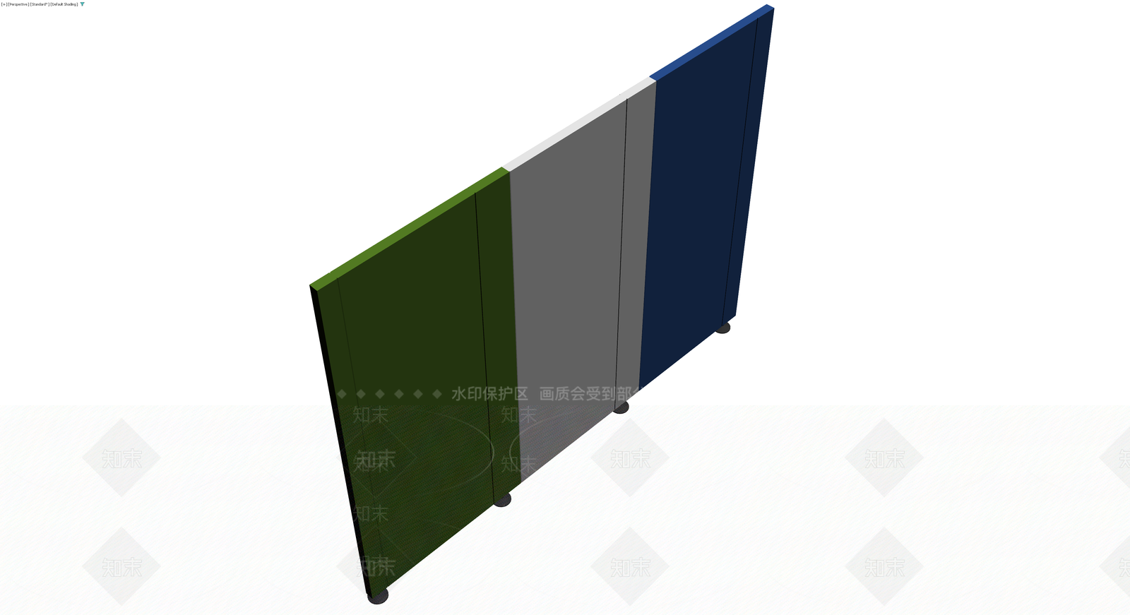 彩色办公隔断屏风3D模型下载【ID:1230555677】