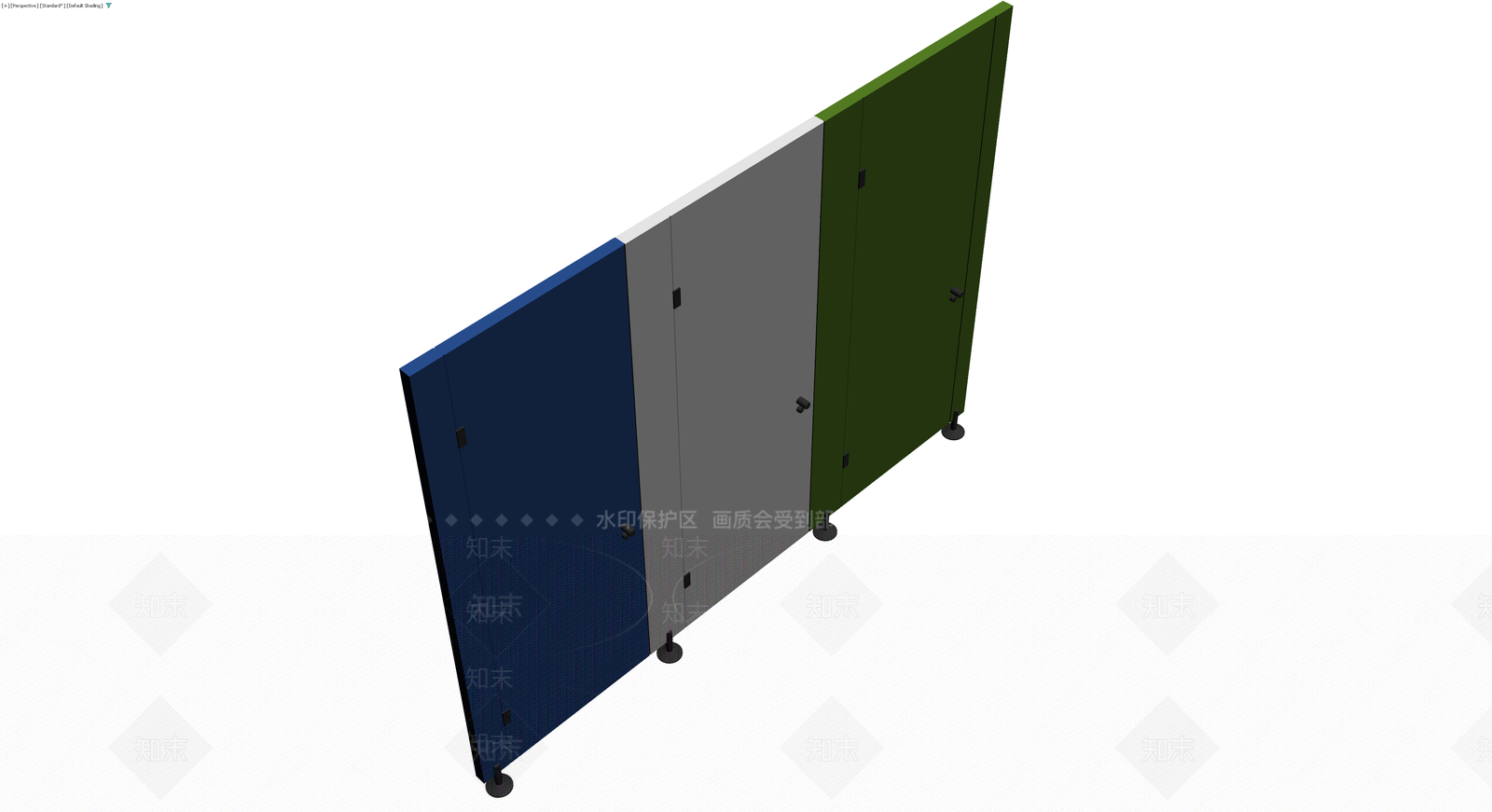 彩色办公隔断屏风3D模型下载【ID:1230555677】