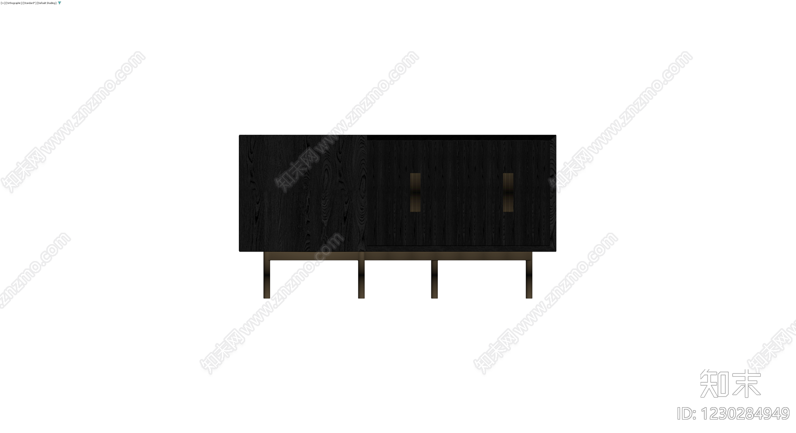 黑色木纹储物柜3D模型下载【ID:1230284949】
