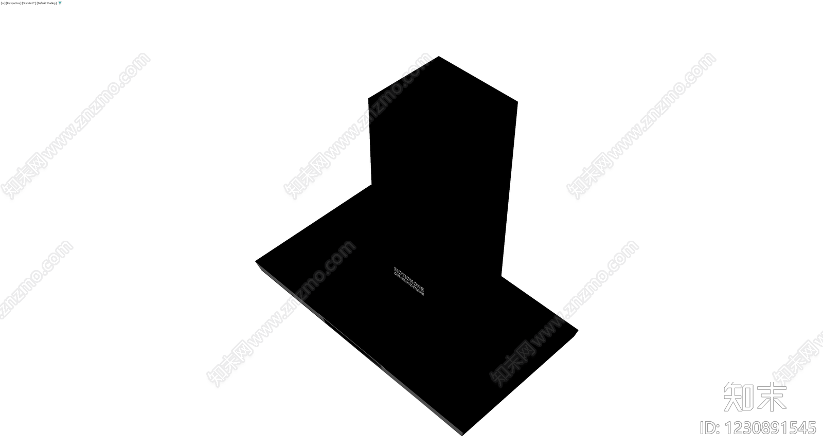 黑色L型立式展示台3D模型下载【ID:1230891545】