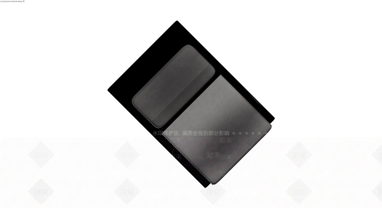 黑白配色现代单人沙发3D模型下载【ID:1230582691】