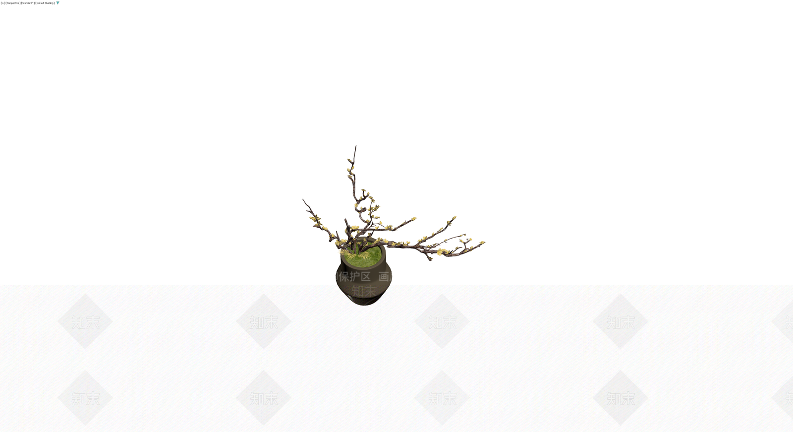 盆栽腊梅植物组合3D模型下载【ID:1229679745】