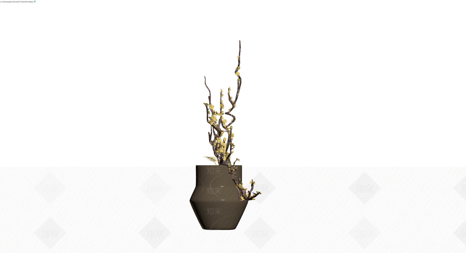 盆栽腊梅植物组合3D模型下载【ID:1229679745】