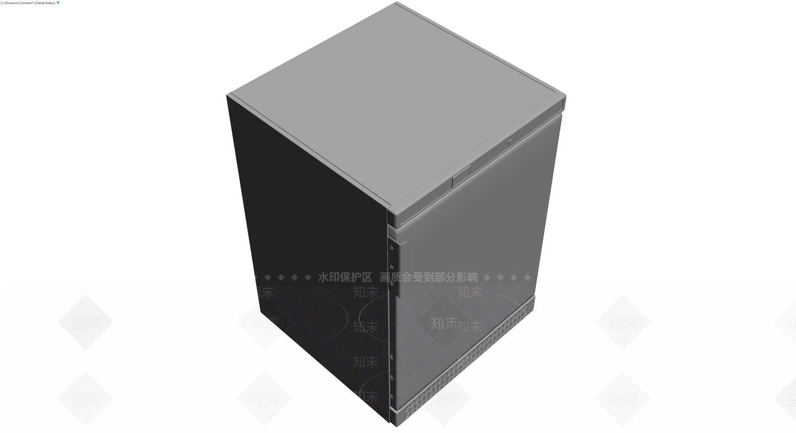 灰色小型冷柜灰模3D模型下载【ID:1230689093】