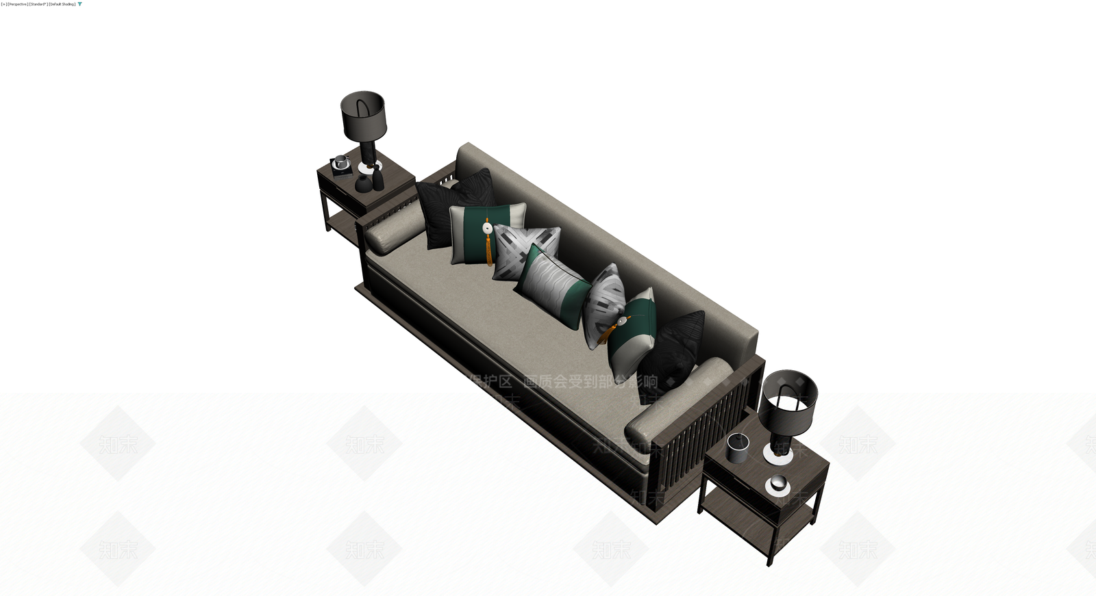 新中式沙发组合3D模型下载【ID:1230388752】