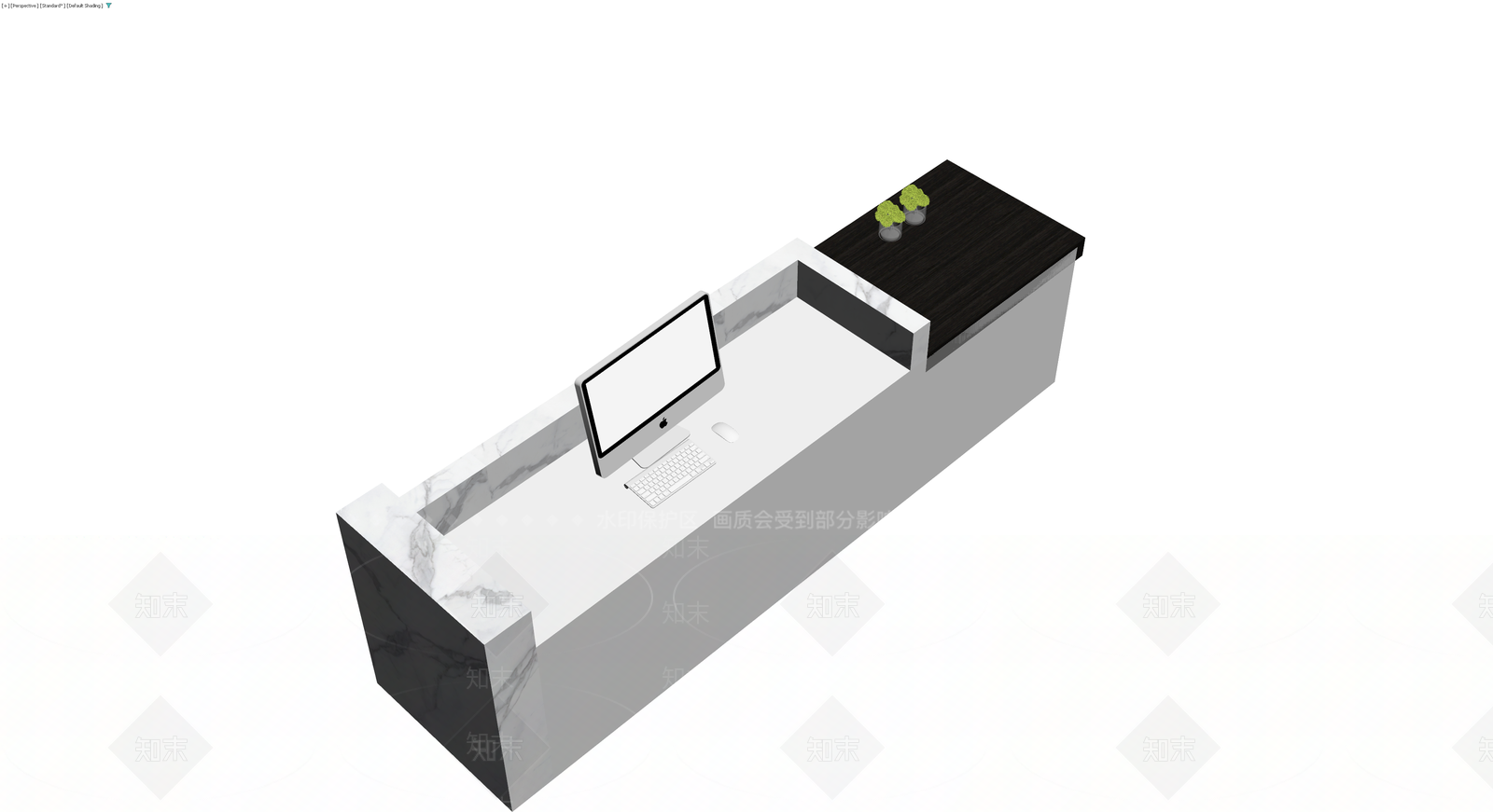 大理石接待台3D模型下载【ID:1230628872】