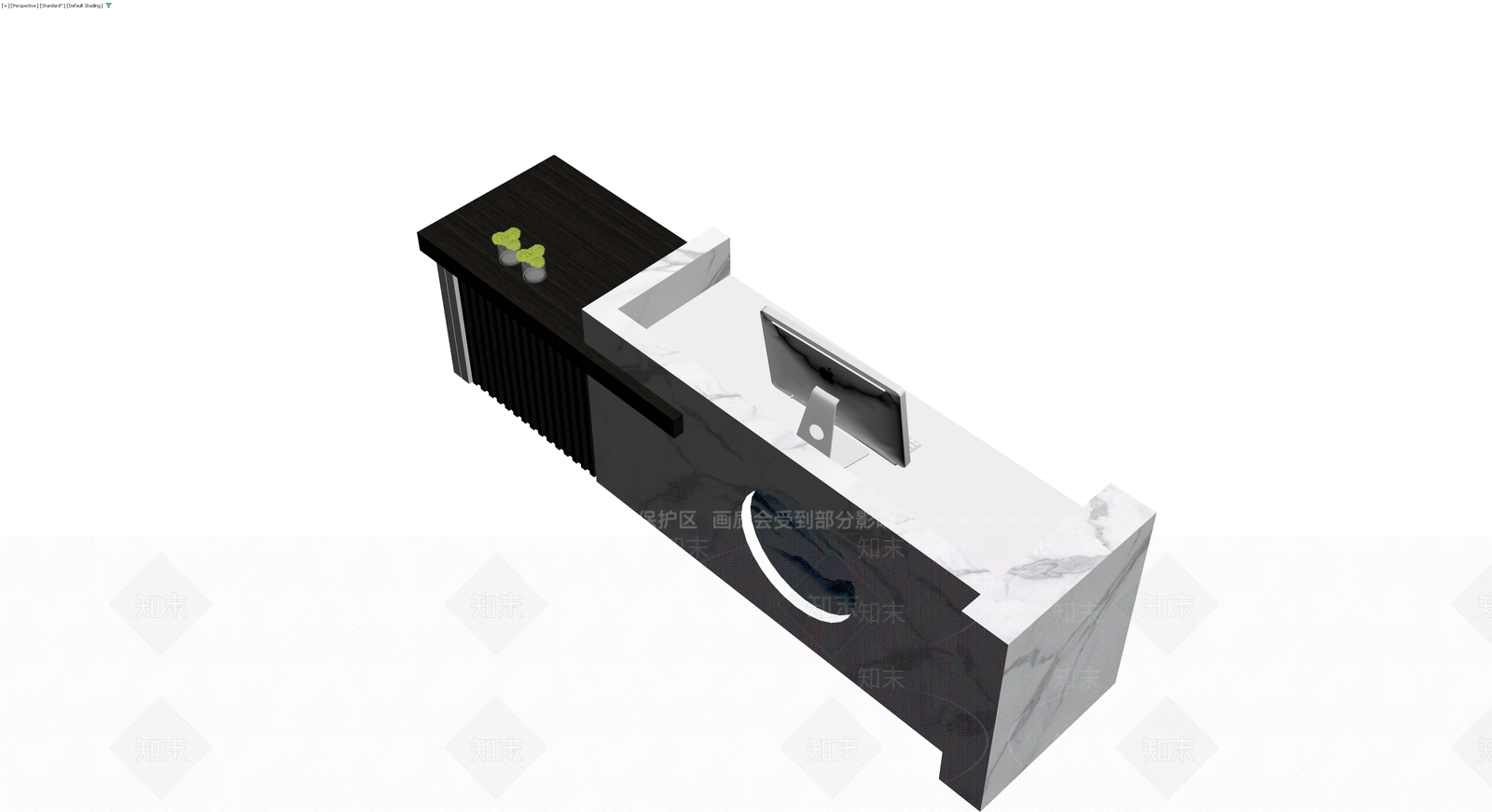 大理石接待台3D模型下载【ID:1230628872】