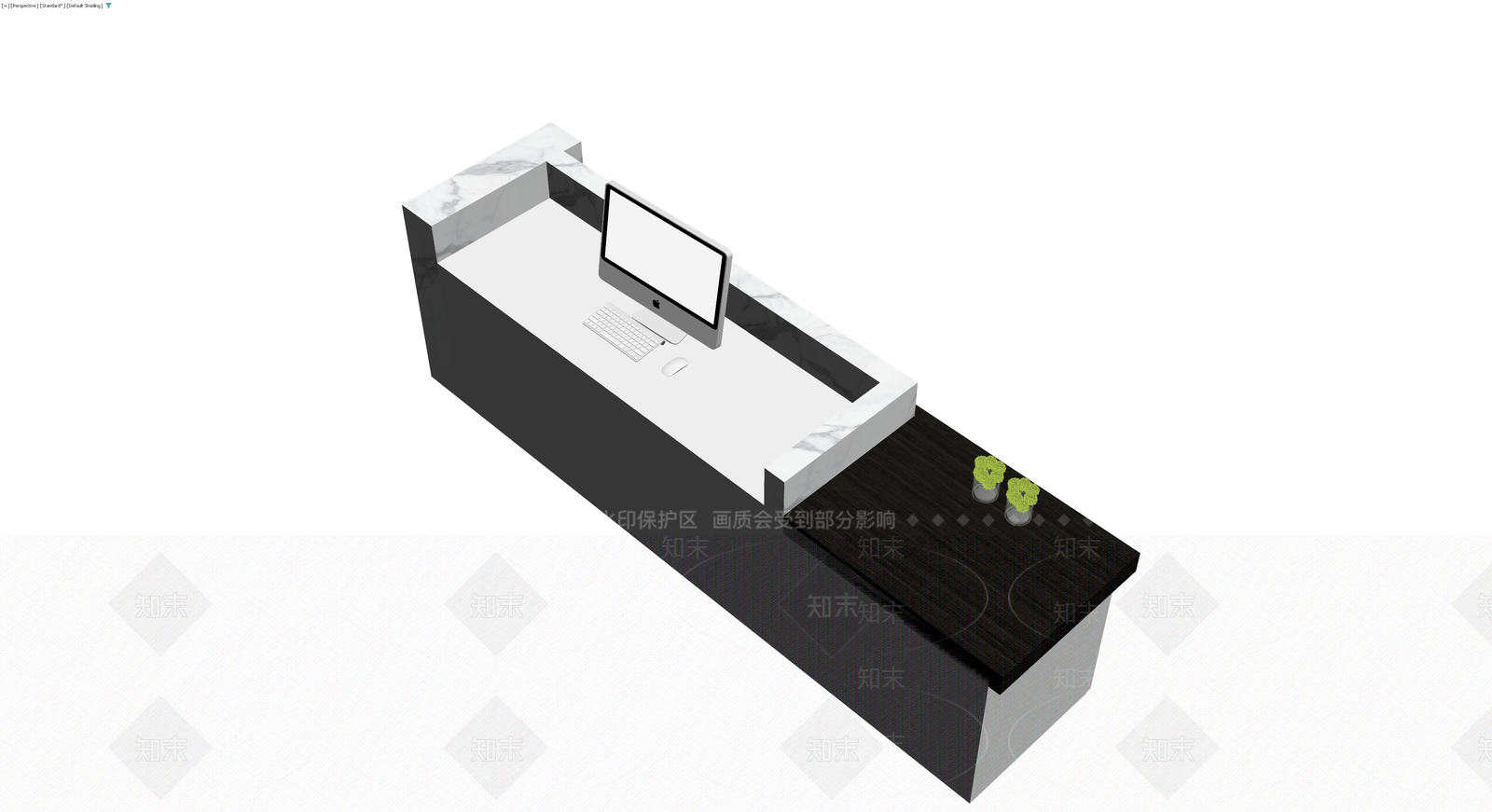 大理石接待台3D模型下载【ID:1230628872】