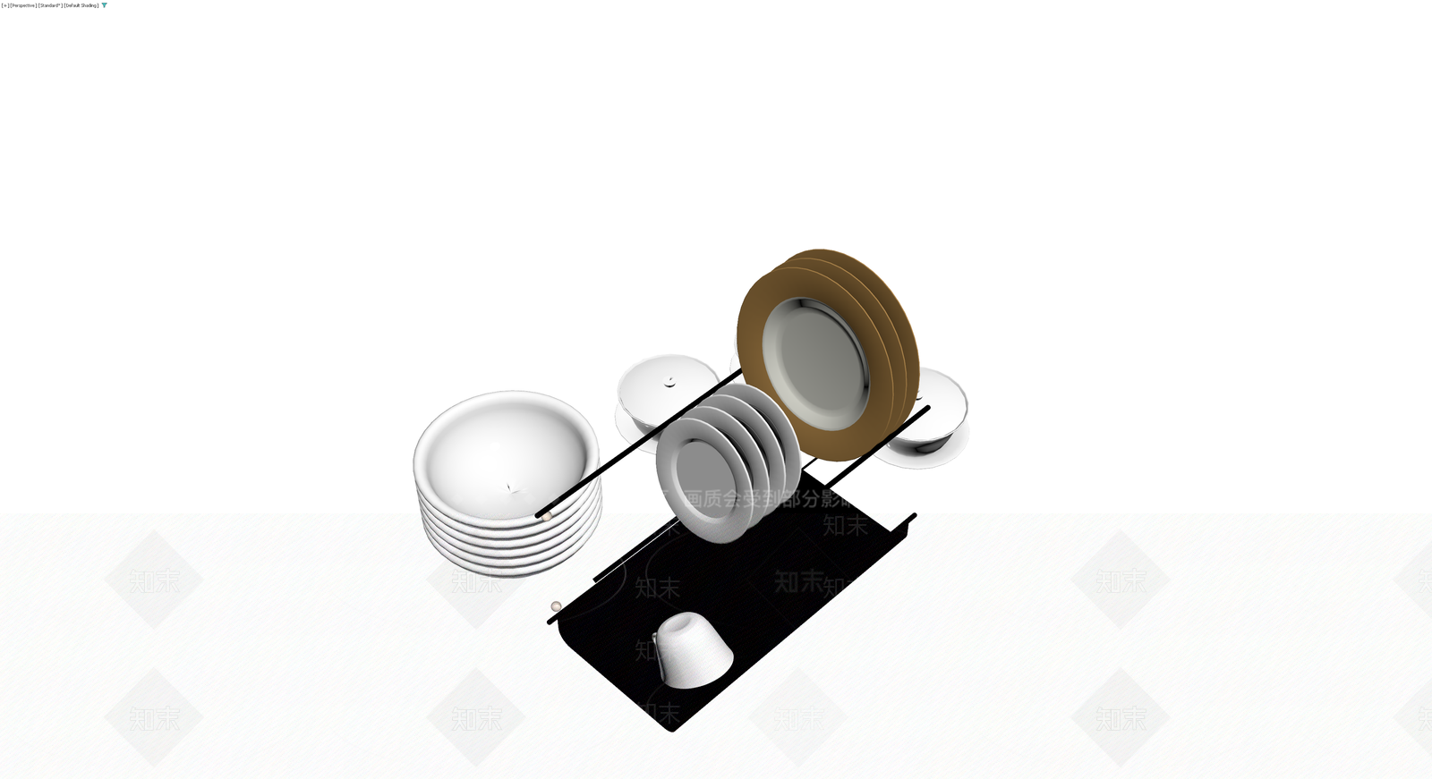 中式茶具组合套装3D模型下载【ID:1230599128】
