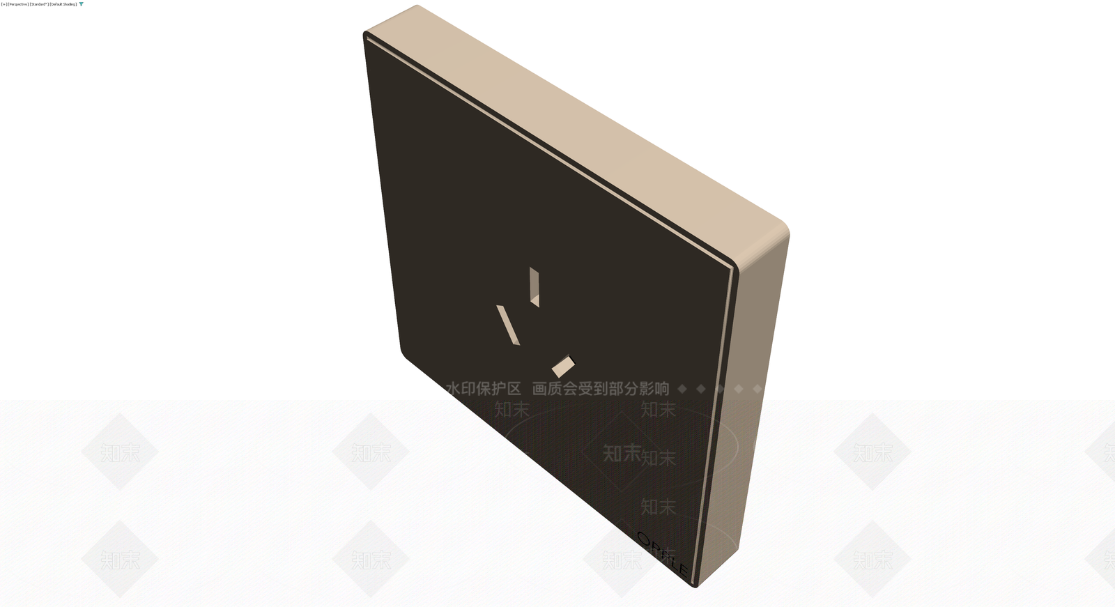 欧普品牌三孔插座面板3D模型下载【ID:1229635017】