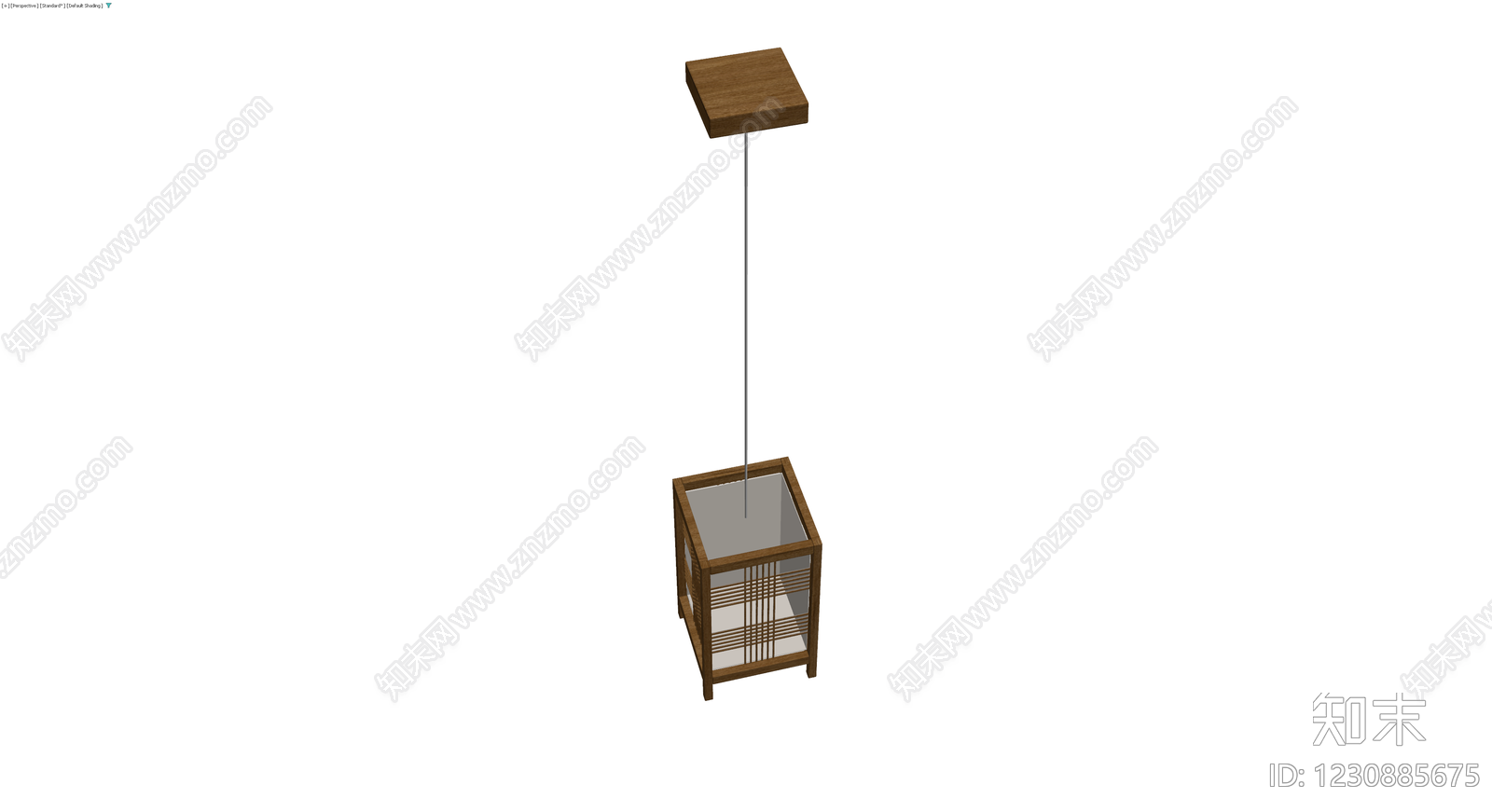 木质日式吊灯3D模型下载【ID:1230885675】