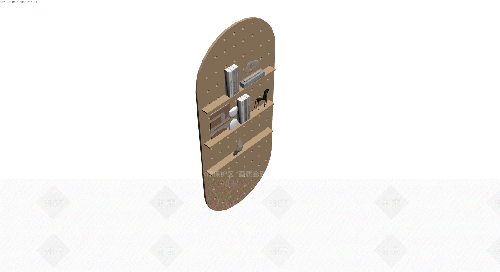 拱形洞洞板置物架3D模型下载【ID:1230433477】