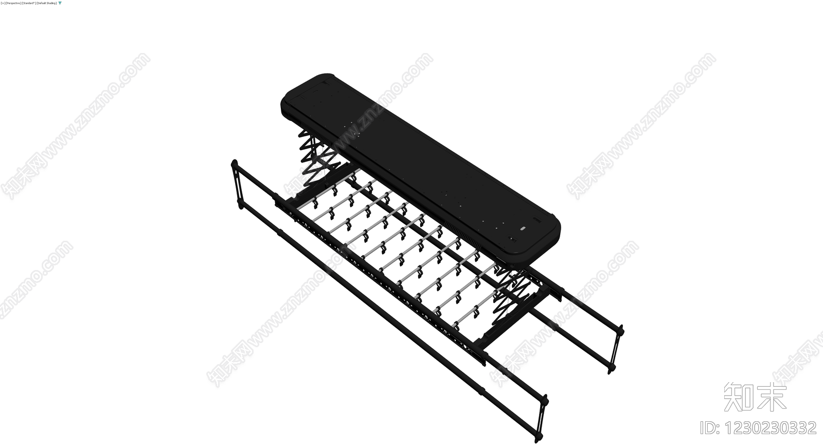黑色升降晾衣架模型3D模型下载【ID:1230230332】