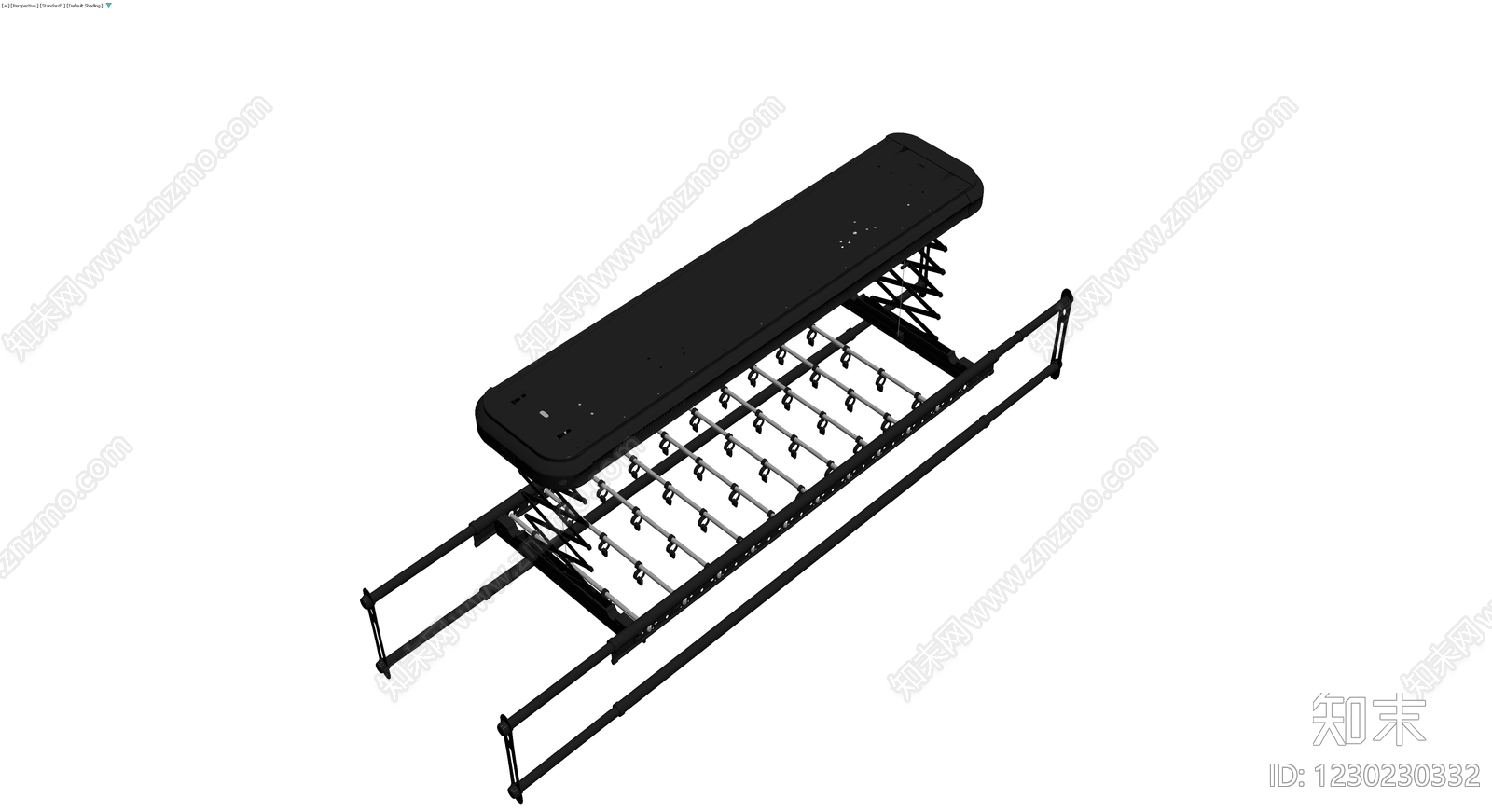 黑色升降晾衣架模型3D模型下载【ID:1230230332】