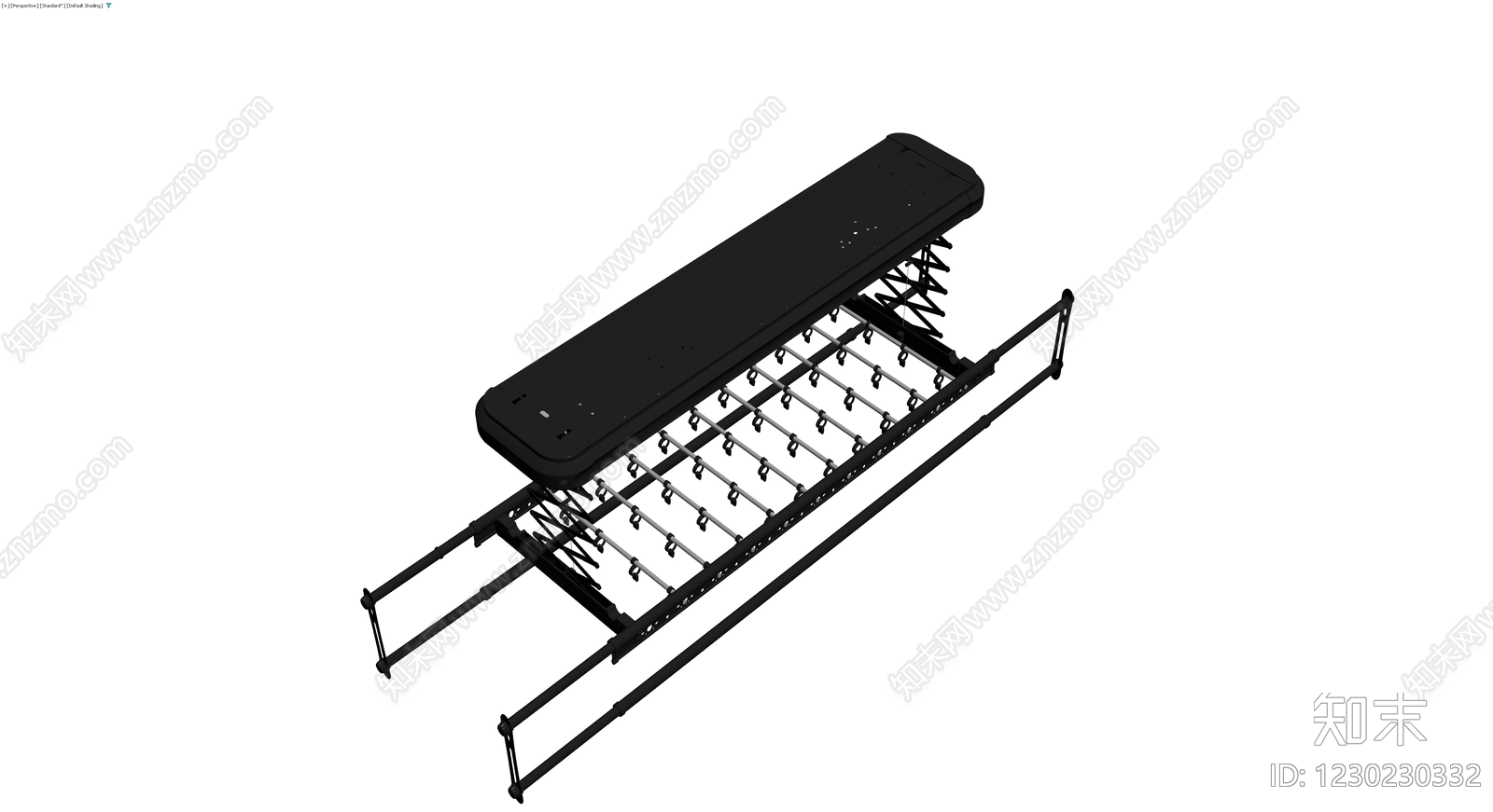 黑色升降晾衣架模型3D模型下载【ID:1230230332】