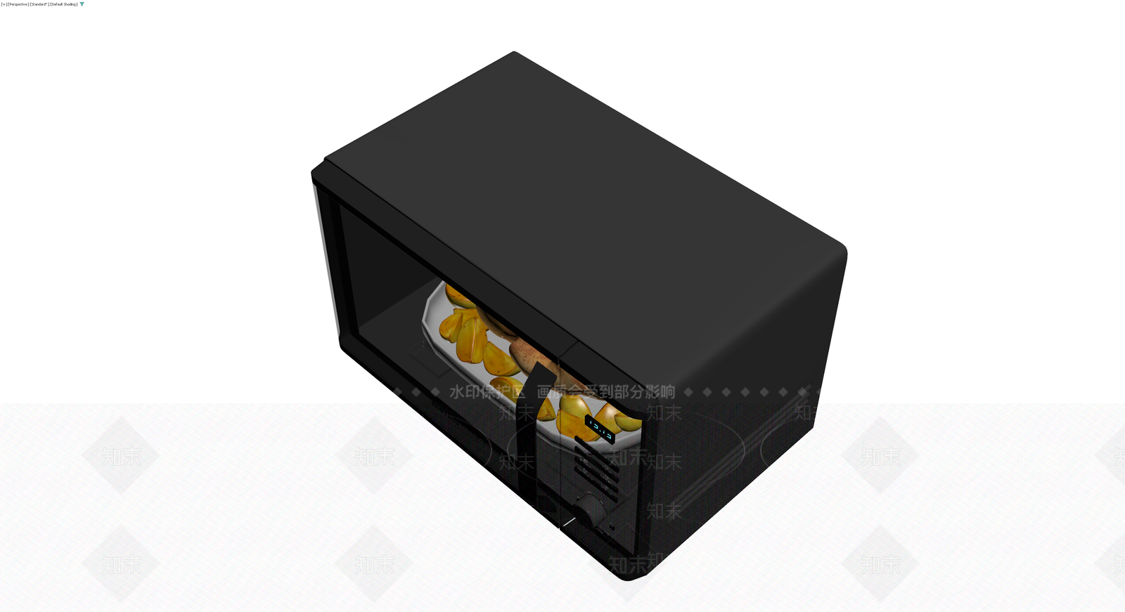 黑色三星微波炉模型3D模型下载【ID:1229653996】