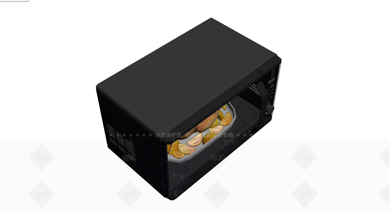 黑色三星微波炉模型3D模型下载【ID:1229653996】