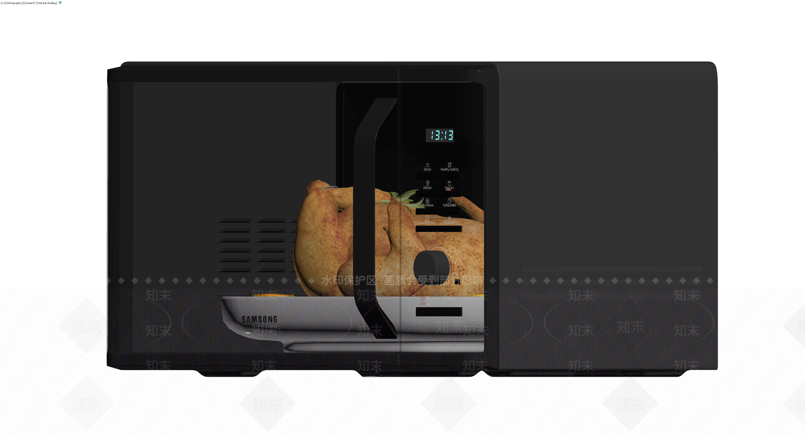 黑色三星微波炉模型3D模型下载【ID:1229653996】