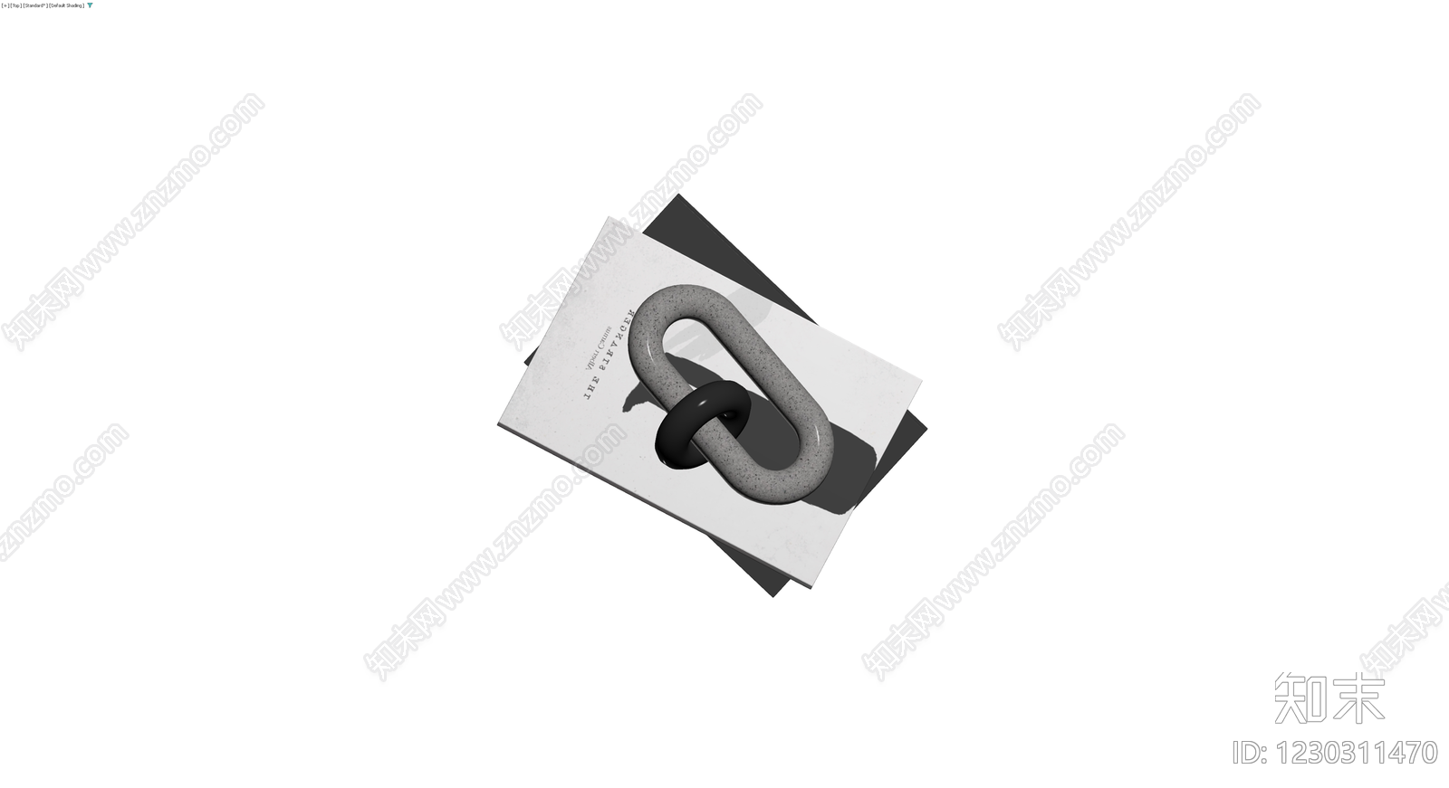 书籍与链环组合摆件3D模型下载【ID:1230311470】