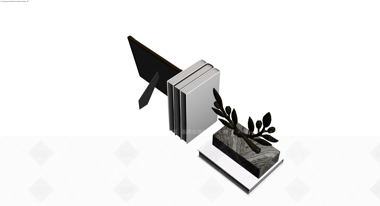 书籍与相框组合摆件3D模型下载【ID:1230097069】