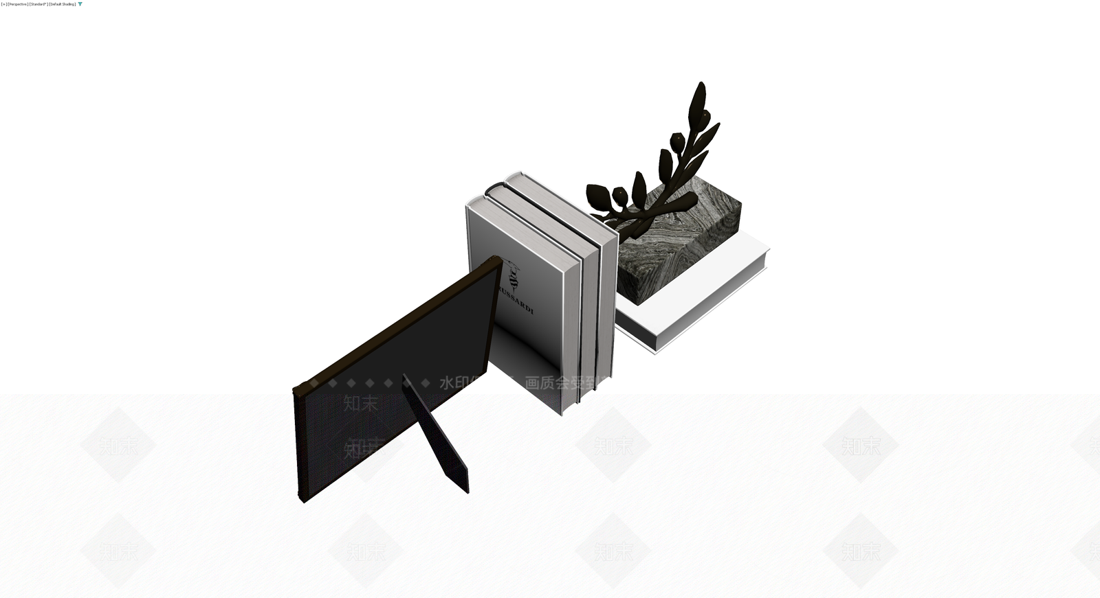 书籍与相框组合摆件3D模型下载【ID:1230097069】