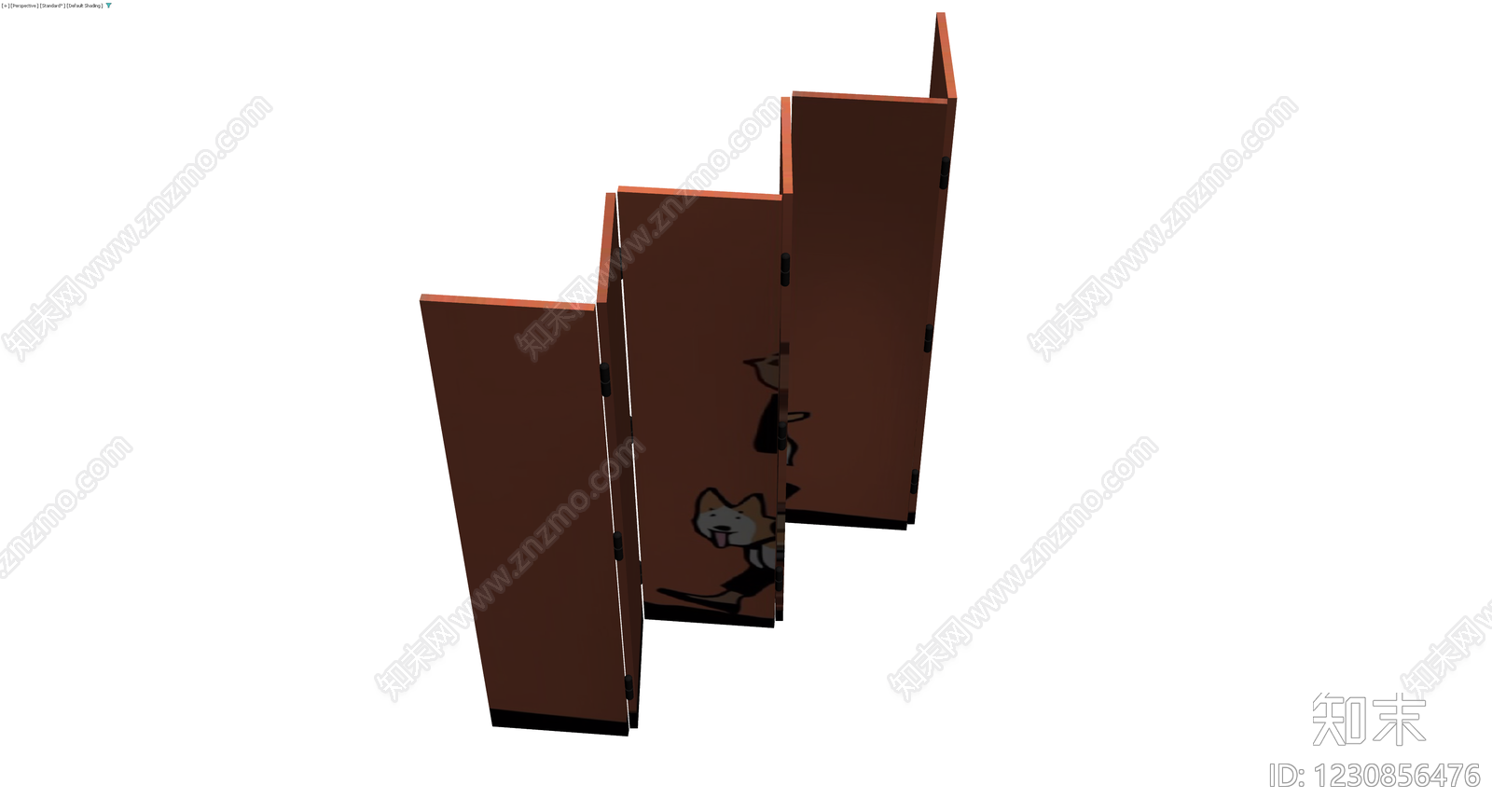 日式折屏隔断家具3D模型下载【ID:1230856476】