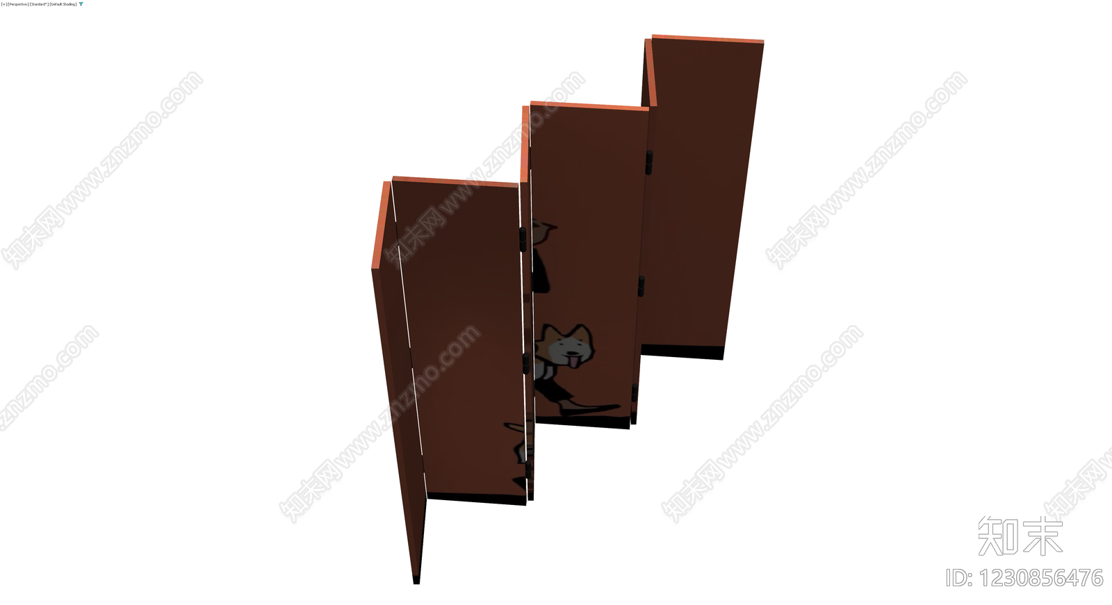 日式折屏隔断家具3D模型下载【ID:1230856476】