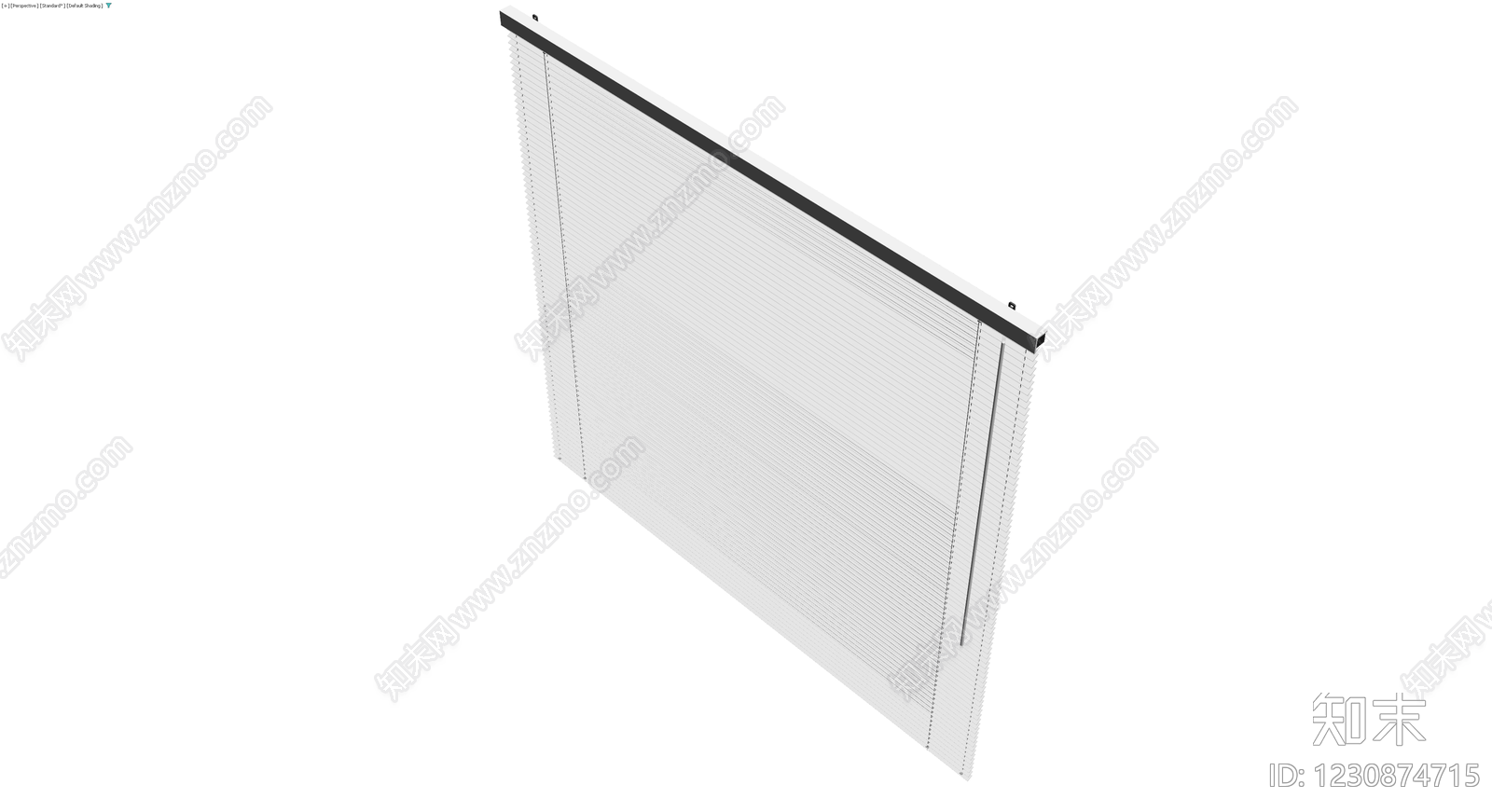 白色百叶窗组件3D模型下载【ID:1230874715】