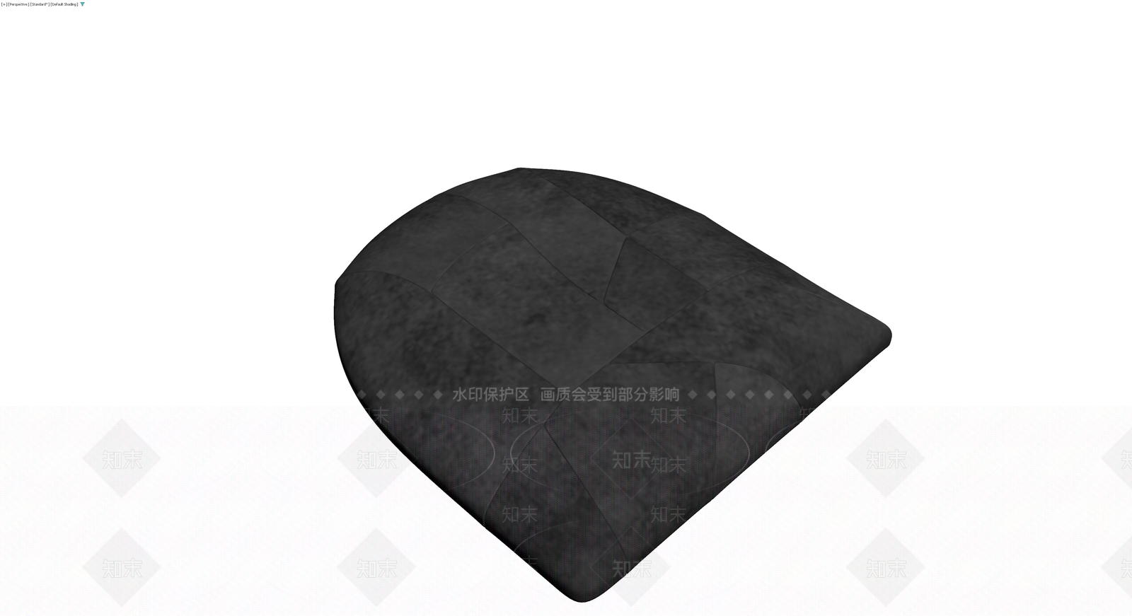 黑色拼接软包坐垫3D模型下载【ID:1229946215】