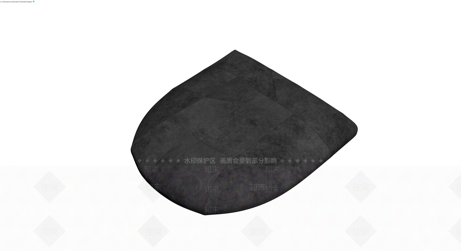 黑色拼接软包坐垫3D模型下载【ID:1229946215】