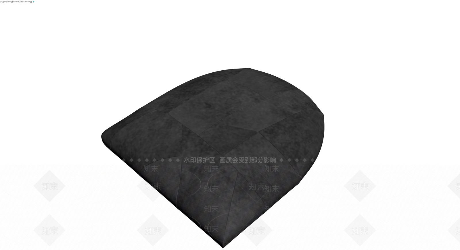 黑色拼接软包坐垫3D模型下载【ID:1229946215】