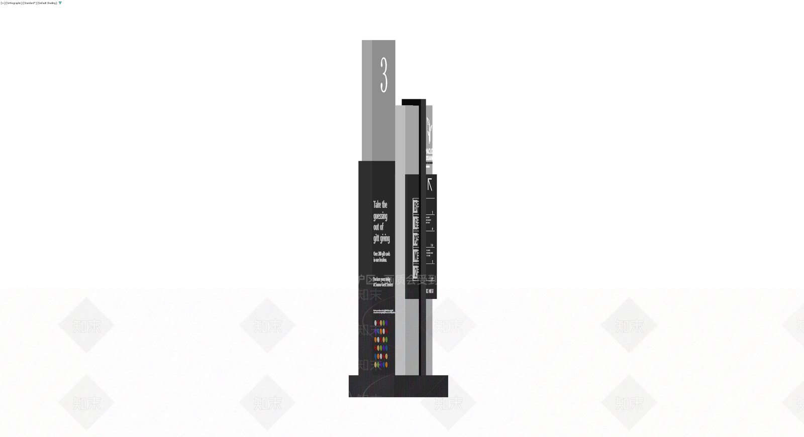 商业导视立牌3D模型下载【ID:1230592461】