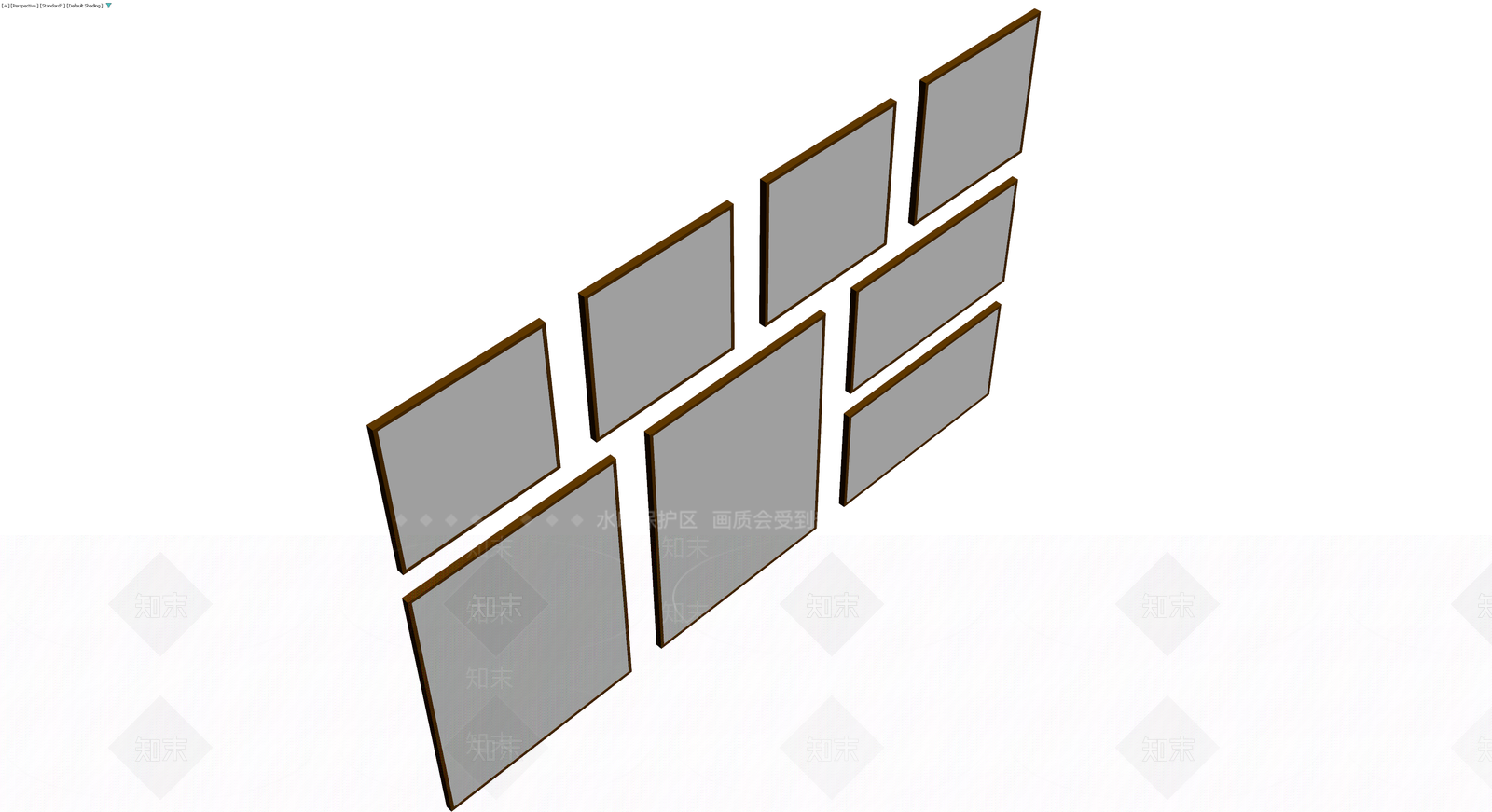 挂画组合模型3D模型下载【ID:1230371904】