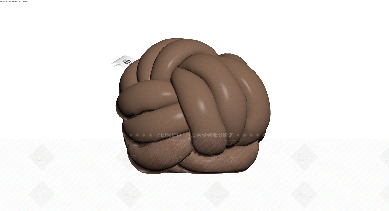 棕色绳结软饰摆件3D模型下载【ID:1230146994】