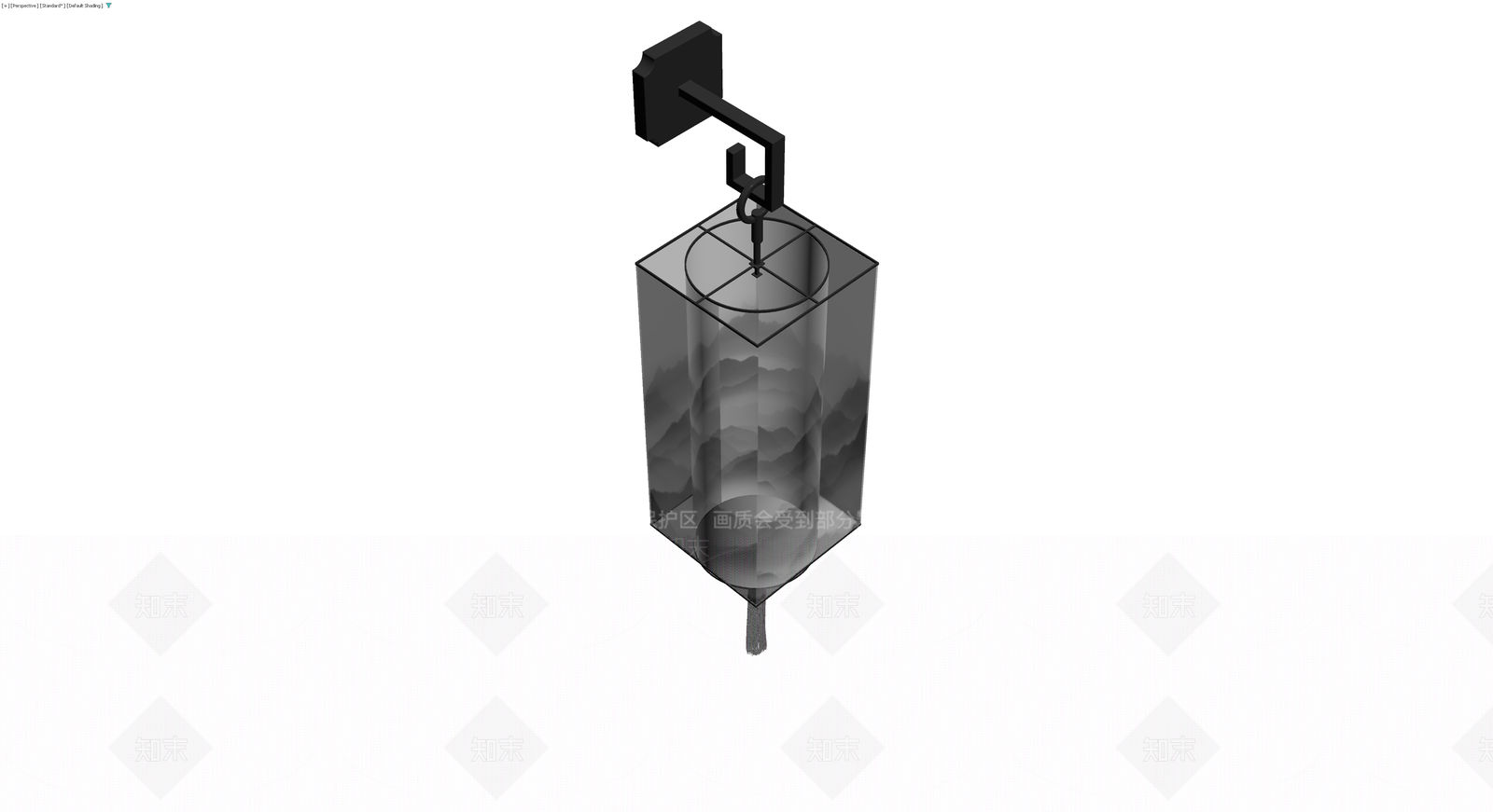 山水图案壁灯3D模型下载【ID:1230393151】