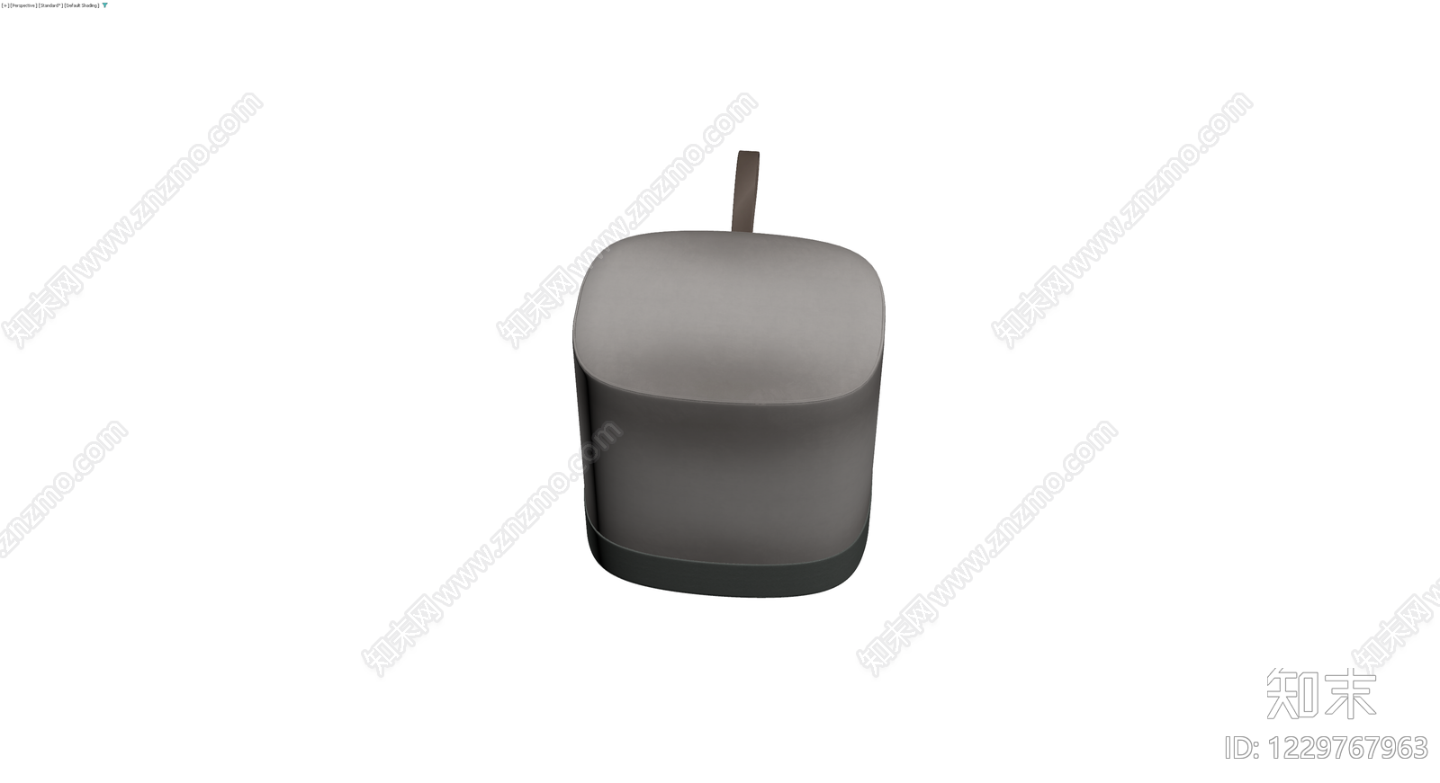 深灰皮革收纳凳3D模型下载【ID:1229767963】