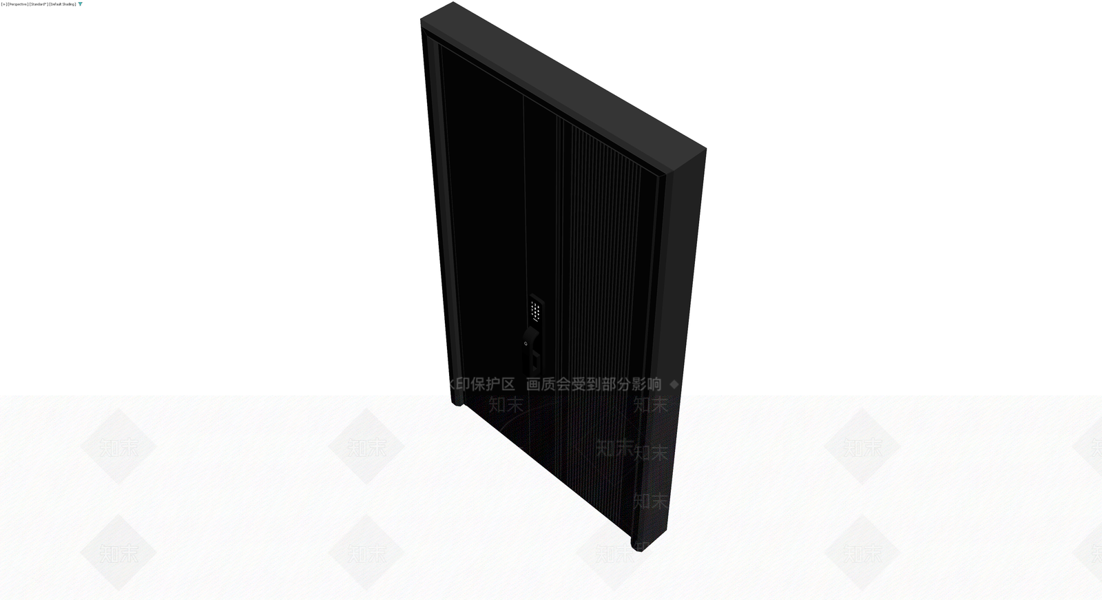 黑色现代入户门3D模型下载【ID:1230739611】